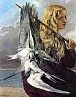 Girl with the Seagulls Trouville by Gustave Courbet